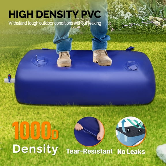 TDUKDB100 gallon Foldable Water Storage Bag - Outdoor Camping Large Capacity Water Storage Container Portable Foldable Water Bag Camping Travel Collapsible Water Storage Blade Emergency