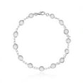 thumbnail image 3 of Thinsony 1 Set Adjustable Layered Anklets Wear-resistant Alloy Ankle Bracelets with Rhinestones Valentines Day for Holiday Silver 1Set, 3 of 6