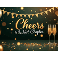 thumbnail image 3 of Decorative Design Retirement Banner Cheers Theme Golden Champagne Celebration For Retirement Party Event Decoration Indoor Celebration, 3 of 6