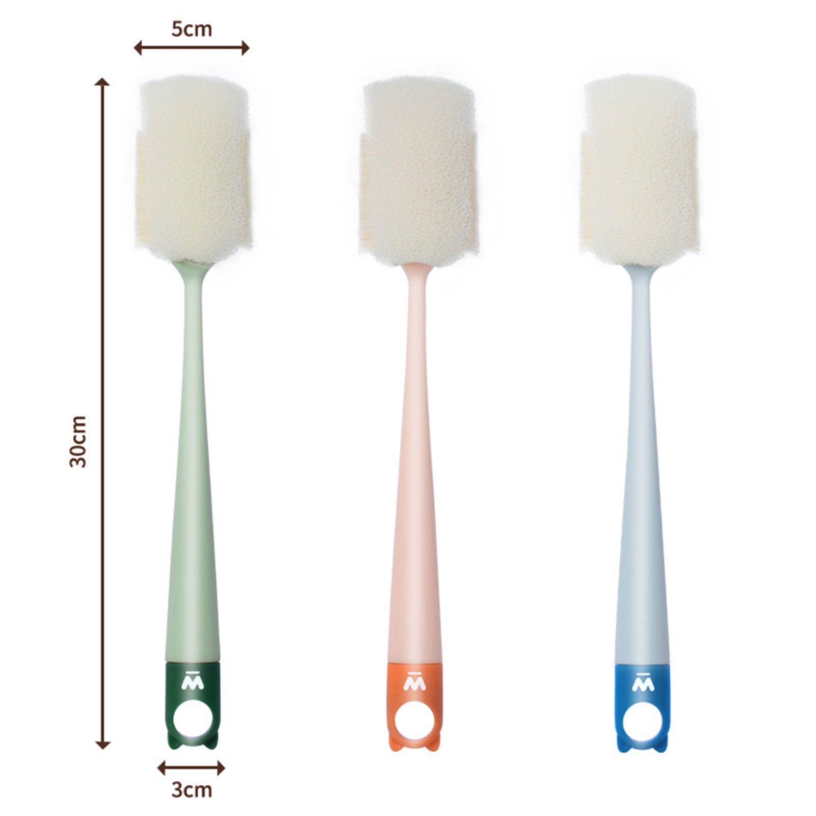 3PCS Dishwashing Foam Sponge Brush with Adjustable Long Handle Bottle  Scrubber Cleaning Brushes Cleaner Soft for Baby Bottle Kitchen Clean  Glasses