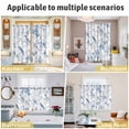 thumbnail image 6 of White Blue Spring Floral Kitchen Curtains Short 45 Inch Length, Summer Birds Botanical Grommet Top Bedroom Living Room Curtains, Light Filtering Cafe Curtain Drapes 2 Panels Set 84''x45'', 6 of 9