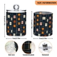 thumbnail image 5 of Yayeee 2 Pack Qtip Holder Bathroom Cotton Swab Canister with Lid Clear Dispenser Set, Orange Checkered Pattern, 5 of 6