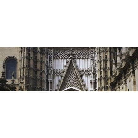 Close-up of a cathedral Seville Cathedral Seville Spain Canvas Art - Panoramic Images (18 x