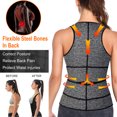 thumbnail image 4 of SHAPEVIVA Sweat Vest Waist Trainer for Womens Workout Tank Zipper Vest Adjustable Belt Sauna Suit Compression, 4 of 6