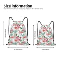 thumbnail image 4 of Kdxio Flamingo Flower Print Drawstring Backpack Bag,Waterproof Draw String Back Sack, Gym Drawstring Bags Swim Bag For Unisex, 4 of 9