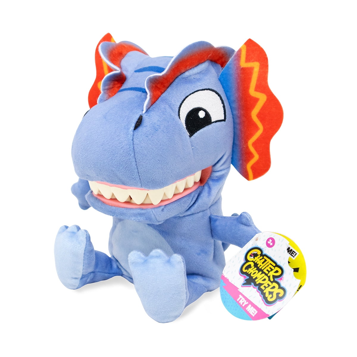 Chatter Chompers Dilophosaurus Plush 6.5", Interactive Collectible Toy, Funny Sound Effects, Ages 3+