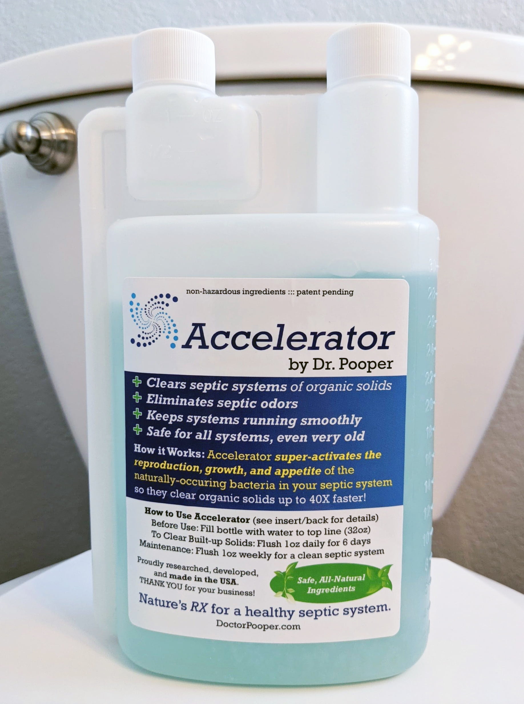 Accelerator by Dr. Pooper Septic System Treatment Destroys Organic
