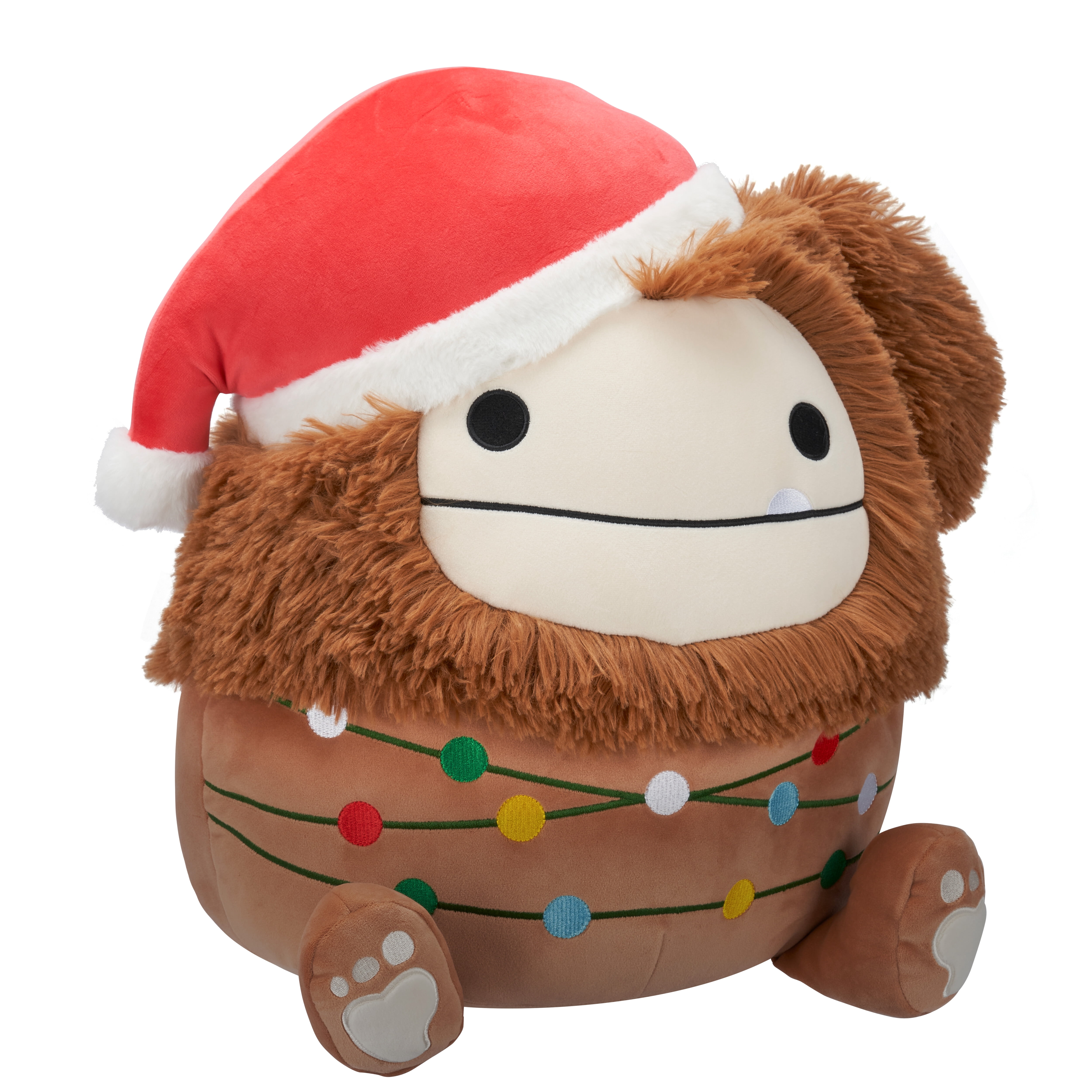 Squishmallows Official 16 inch Benny the Brown Bigfoot With Santa Hat - Child's Ultra Soft Stuffed Plush Toy