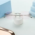 thumbnail image 2 of LifeArt Pure Titanium Frame Glasses/Blue Light Blocking Reading Glasses, Reduce Eyestrain, Stylish for Men and Women(Grey,+3.50 Magnification), 2 of 5