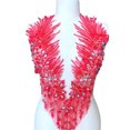 thumbnail image 1 of Kearding Apliques de encaje exquisito con diamantes de imitación para corpiño de boda DIY o accesorios para vestido de baile en los lados Artesanía rojo un, 1 of 6