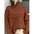 thumbnail image 6 of PRETTYGARDEN Women's Turtleneck Sweaters Fall Chunky Knit Pullover Long Sleeve Jumper Tops Trendy Winter Clothes, 6 of 6