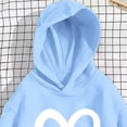 thumbnail image 5 of Ohufall 1-10 Years Kids Girls Sweatshirts Hooded Heart Print Long Sleeve Top Casual Loose Comfy Fashion Sweatshirt, 5 of 6
