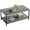 Grey, variant on Modern Black Coffee Table with Storage - 2-Tier Design for Living Room