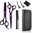 thumbnail image 1 of Kit de tijeras para cortar el cabello: tijeras profesionales, tijeras de entresacar y peine., 1 of 4