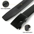 thumbnail image 5 of Mens Belt Leather Ratchet Belt for Dress Pants Casual Automatic Buckle Belt Fit 28"-46" Waist, 1 3/8" Wide, Black, X25017, 5 of 10