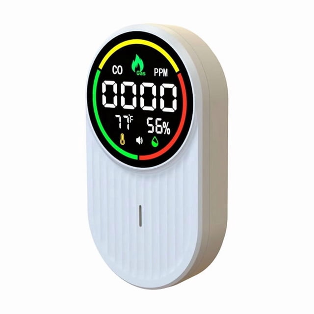 Detector de Gas CO 4 en 1, Temperatura y Humedad, Monóxido Carbono Doméstico, Potente Carbono, Enchufe Estadounidense.
