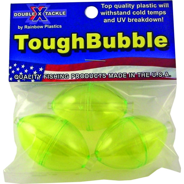 Rainbow Plastics Tough Bubble 2" Medium Transparent Green 3 Pack