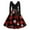 Watermelon Red, variant on Women's Casual Fashion Christmas Holiday Print V-neck Vintage Dress for Retro Style and Party Occasions, Comfortable Women's Long Sleeve Holiday Dress,Black,S