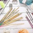 thumbnail image 5 of Bamboo Tunisian Crochet Hook Set with Cable, 23-Piece Knitting Tool Kit, 3-10mm Carbonized Needle & Bead for Crafting Projects, 5 of 5