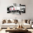 thumbnail image 2 of Elephant Stock Poker Aces Wall Art - Horizontal Multi Panel Canvas - Living Room Wall Decor - Hobbies And Lifestyle Multi Panel - White And Black Decor - 75" x 48", 2 of 8