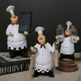thumbnail image 6 of Desktop Ornament Italian Chef Figurines Kitchen Collectible Chef Statue Counter Top Chef Figurine with Chalkboard Design for Home and Collectors, 6 of 8