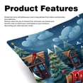 thumbnail image 2 of Christmas sled Decorative Velvet Throw Pillow Covers for Chair - Set of 2, Unique Patterns, 16x16, 18x18, 20x20 Inches for Home Decor and Gifts, 2 of 6