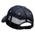 thumbnail image 3 of Pears Fruit Patched 6 Panel Denim Frayed Mesh Cap - Denim Navy OSFM, 3 of 5