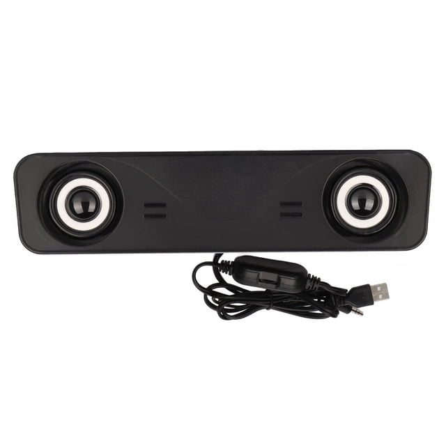 Home Speaker, Anti Interference USB Powered Low Power Consumption Double Speakers Immersive Desktop Speaker For PC For Laptop
