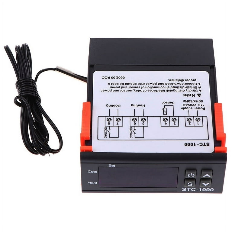 12V Differential Temperature Controller Thermostat for Water Heater Solar  System Panel Water Pump Pool with 2