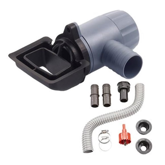 Exaco 503071 REC Universal Rain Barrel Downspout Connection Kit - Grey