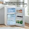 thumbnail image 5 of KNDKO 3.5Cu.Ft Small  Refrigerator with Freezer, Two Door Mini Fridge with Adjustable Thermostat for Bedroom/Office/Dorm/Kitchen (WHITE), 5 of 10