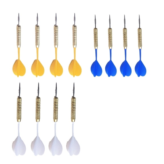 BESTSKY 12Pcs Darts One-Piece Steel Tip Darts,Safe and Strong Darts Metal Tip Set,Style8