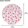 thumbnail image 3 of Dreamtimes 60" Valentine's Day Round Tablecloth, Creative Lattice Love Heart Round Table Cloth Water Resistant Spill Proof Large Table Cover for Valentine's Day Romantic Dinner Decorate, 3 of 7