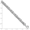 thumbnail image 4 of Sterling Silver Rhodium-Plated Diam. Bracelet (7.25 X 6) Made In India qdx1156, 4 of 5