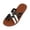 Black, variant on Strappy Sandals for Women, Womens Flat Sandals, Walking Sandals Women, Dressy Sandals Women, Women's Color Block Toe Ring Flats Criss Cross Two Tone Open Toe Slide Sandals, Green, 7 (39)