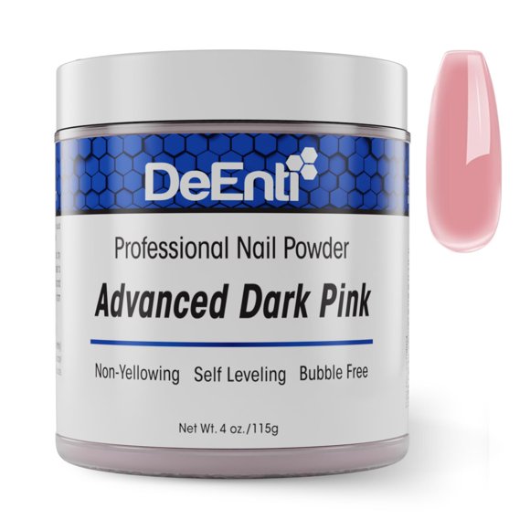 Polvo de uñas acrílico DeEnti Dark Pink 120 ml para manicura