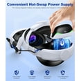 thumbnail image 5 of Battery Head Strap 10000mAh for Oculus Meta Quest 3S/3/2, VR Headset Accessories for Quest 3 Battery Strap, Elite Strap with Double Adjust Knob Enhanced, 5 of 10