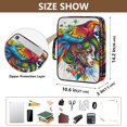 thumbnail image 3 of Haosy Accordion File Organizer Zipper Binder 500 Sheet 6-Tab Expanding File Folder Multi-Pocket 1.2 Inch 3 Ring Woman with Colorful Parrot, 3 of 7