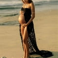 thumbnail image 4 of EYIIYE Women Photography Prop Pregnancy Off Shoulder Sleeveless Lace Maternity, 4 of 6