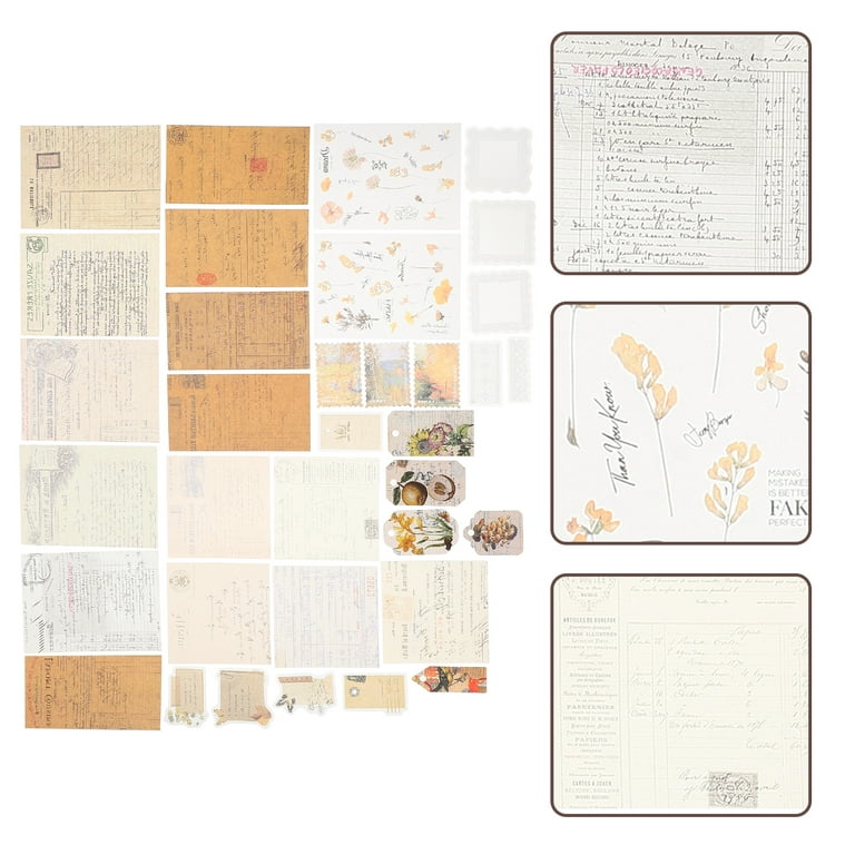 BUBABOX 260 Pcs Vintage Scrapbooking Stickers and Paper, DIY Washi