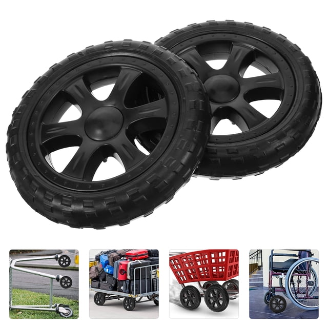 2pcs Of 6 Inch Rubber Wheel Replacement Wheelchair Front Wheels Rollator Walker Anti-Slip Replacement Casters Rollers Wheels Universal Wheelchair Replacement Wheel Accessories