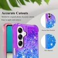 thumbnail image 5 of Glitter Telephone Case for Samsung A15 5g Case Clear Silicone for Women Girls, Cute Gold Cover Samsung Galaxy A15 5g Case Shockproof Aesthetic Durable Bumpers (Purple-Blue), 5 of 14