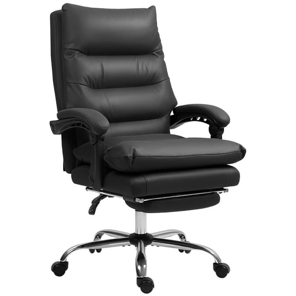 Vinsetto Microfibre Massage Office Chair, Reclining, Black