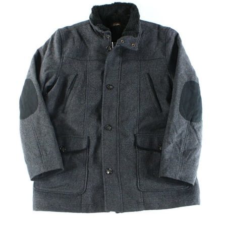 Tasso Elba - Tasso Elba NEW Gray Sherpa Lined Mens Size XL Peacoat Wool ...