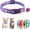 Flower Purple, variant on Dog Collar with Bell, 2 Pack Cat Collars Girl Cute Soft Adjustable Buckle for Extra Tiny Little Puppies Dogs Pet Female Kitten Yorkie Chihuahua
