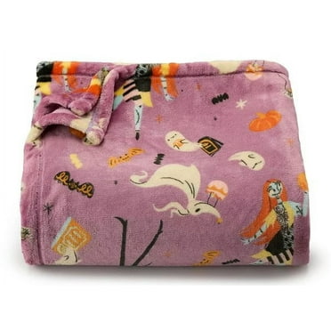 Disney's Oversized Supersoft Printed Plush Throw by The Big One, Nightmare Before Christmas with Zero, Jack and Sally