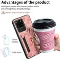 thumbnail image 6 of Phone Case for Samsung Galaxy S20 Ultra 5G Wallet Cover with Screen Protector and Wrist Strap Lanyard RFID Card Holder Ring Stand Cell Accessories S20ultra 20S S 20 A20 S2O 20ultra G5 Women Men Pink, 6 of 13