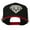 Black Red, variant on Diamond Outline Embroidered Two Tone Cap - Black Silver OSFM
