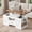 Brown and White, variant on 40" Lift Top Coffee Table 4-in-1 with Storage & Hidden Compartment, Farmhouse Convertible to Dining Table, Retro Brown+White