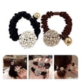 thumbnail image 1 of unbranded 2Ud Ponytail Holder Hair Band Con De Pedrería Para Uso Diario Y Fiesta, 1 of 8